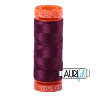 Aurifil 50wt Cotton Mako' 200m Spool - 4030 - Plum