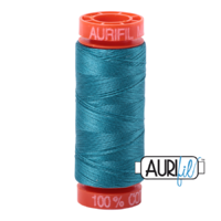 Aurifil 50wt Cotton Mako' 200m Spool - 4182 - Dark Turquoise