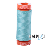 Aurifil 50wt Cotton Mako' 200m Spool - 5006 - Light Turquoise
