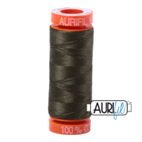 Aurifil 50wt Cotton Mako' 200m Spool - 5012 - Dark Green