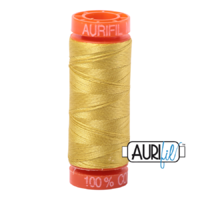 Aurifil 50wt Cotton Mako' 200m Spool - 5015 - Gold Yellow
