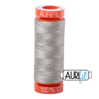 Aurifil 50wt Cotton Mako' 200m Spool - 5021 - Light Grey