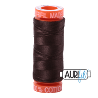Aurifil 50wt Cotton Mako' 200m Spool - 5024 - Dark Brown
