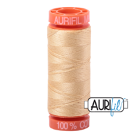 Aurifil 50wt Cotton Mako' 200m Spool - 6001 - Light Caramel
