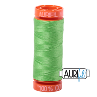 Aurifil 50wt Cotton Mako' 200m Spool - 6737 - Shamrock Green