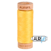Aurifil 80wt Cotton Mako' 280m Spool - 1135 - Pale Yellow
