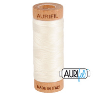 Aurifil 80wt Cotton Mako' 280m Spool - 2026 - Chalk