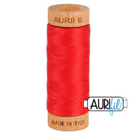 Aurifil 80wt Cotton Mako' 280m Spool - 2250 - Red