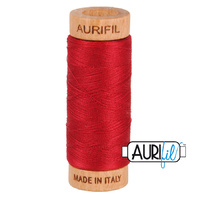 Aurifil 80wt Cotton Mako' 280m Spool - 2260 - Red Wine