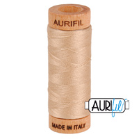 Aurifil 80wt Cotton Mako' 280m Spool - 2314 - Beige