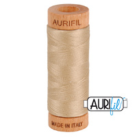 Aurifil 80wt Cotton Mako' 280m Spool - 2326 - Sand