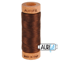 Aurifil 80wt Cotton Mako' 280m Spool - 2360 - Chocolate