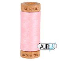 Aurifil 80wt Cotton Mako' 280m Spool - 2423 - Baby Pink