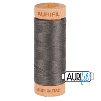 Aurifil 80wt Cotton Mako' 280m Spool - 2630 - Dark Pewter