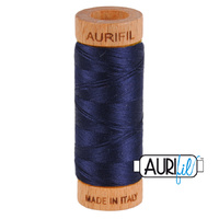 Aurifil 80wt Cotton Mako' 280m Spool - 2785 - Very Dark Navy