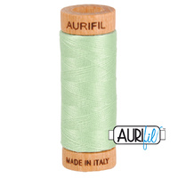Aurifil 80wt Cotton Mako' 280m Spool - 2880 - Pale Green
