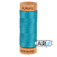 Aurifil 80wt Cotton Mako' 280m Spool - 4182 - Dark Turquoise