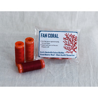 Iconic Australia Aurifil Thread Set - Great Barrier Reef 50wt Small SUNRISE - Red - Fan Coral
