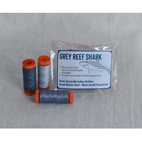 Iconic Australia Aurifil Thread Set - Great Barrier Reef 50wt Small SUNSET - Grey - Reef Shark