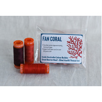 Iconic Australia Aurifil Thread Set - Great Barrier Reef 50wt Small SUNSET - Red - Fan Coral
