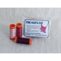 Iconic Australia Aurifil Thread Set - Great Barrier Reef 50wt Small SUNSET - Pink - Manta Ray