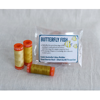 Iconic Australia Aurifil Thread Set - Great Barrier Reef 50wt Small SUNSET - Yellow - Butterfly Fish
