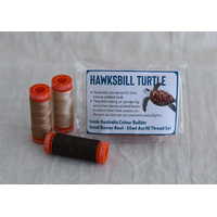 Iconic Australia Aurifil Thread Set - Great Barrier Reef 50wt Small SUNSET - Brown - Hawksbill Turtle