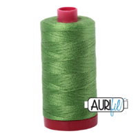Aurifil 12wt Cotton Mako' 325m Spool - 1114 - Grass Green