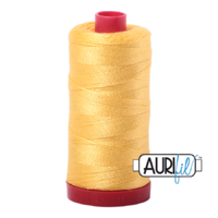 Aurifil 12wt Cotton Mako' 325m Spool - 1135 - Pale Yellow