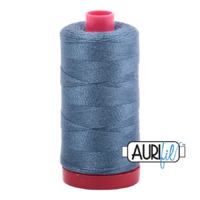 Aurifil 12wt Cotton Mako' 325m Spool - 1310 - Medium Blue Grey