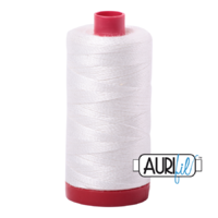 Aurifil 12wt Cotton Mako' 325m Spool - 2021 - Natural White