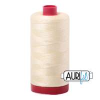 Aurifil 12wt Cotton Mako' 325m Spool - 2110 - Light Lemon