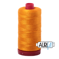 Aurifil 12wt Cotton Mako' 325m Spool - 2145 - Yellow Orange