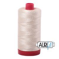 Aurifil 12wt Cotton Mako' 325m Spool - 2310 - Light Beige