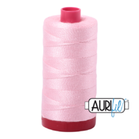 Aurifil 12wt Cotton Mako' 325m Spool - 2423 - Baby Pink