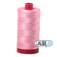 Aurifil 12wt Cotton Mako' 325m Spool - 2425 - Bright Pink