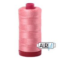 Aurifil 12wt Cotton Mako' 325m Spool - 2435 - Peachy Pink
