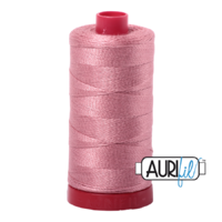 Aurifil 12wt Cotton Mako' 325m Spool - 2445 - Victorian Rose