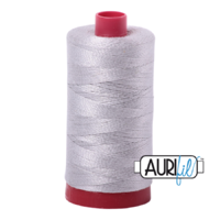 Aurifil 12wt Cotton Mako' 325m Spool - 2615 - Aluminium