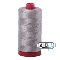 Aurifil 12wt Cotton Mako' 325m Spool - 2620 - Stainless Steel