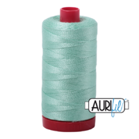 Aurifil 12wt Cotton Mako' 325m Spool - 2835 - Medium Mint