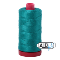 Aurifil 12wt Cotton Mako' 325m Spool - 4093 - Jade