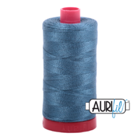 Aurifil 12wt Cotton Mako' 325m Spool - 4644 - Smoke Blue