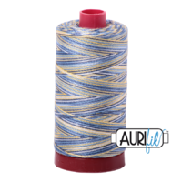 Aurifil 12wt Cotton Mako' 325m Spool - 4649 - Lemon Blueberry