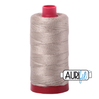 Aurifil 12wt Cotton Mako' 325m Spool - 5011 - Rope Beige
