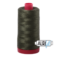 Aurifil 12wt Cotton Mako' 325m Spool - 5012 - Dark Green