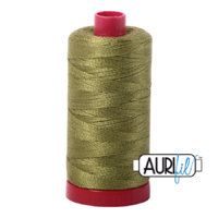 Aurifil 12wt Cotton Mako' 325m Spool - 5016 - Olive Green