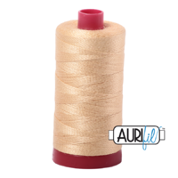 Aurifil 12wt Cotton Mako' 325m Spool - 6001 - Light Caramel