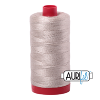 Aurifil 12wt Cotton Mako' 325m Spool - 6711 - Pewter