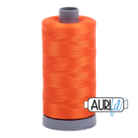 Aurifil 28wt Cotton Mako' 750m Spool - 1104 - Neon Orange